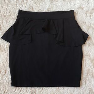 Bebe Black Peplum Skirt
